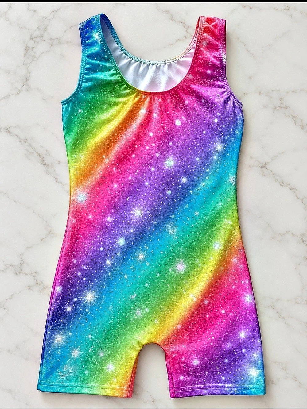 Girls 13C Rainbow One-Piece Swimsuit